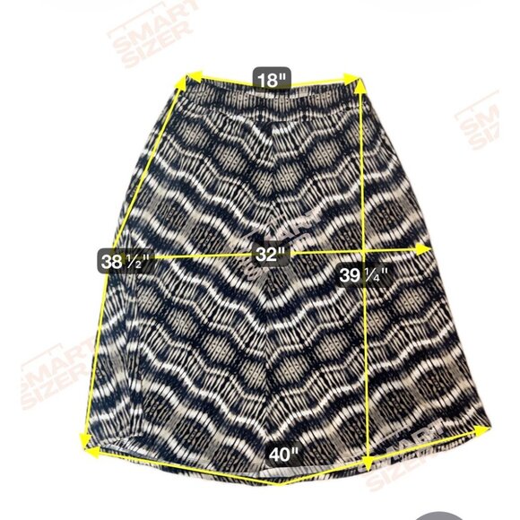 New Directions XL Black & White Pleated Midi Skirt 1905 - Picture 2 of 6